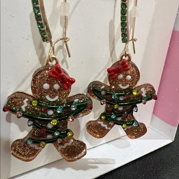 Betsey Johnson | Whimsical Christmas Gingerbread Earrings - Picture 3 of 8